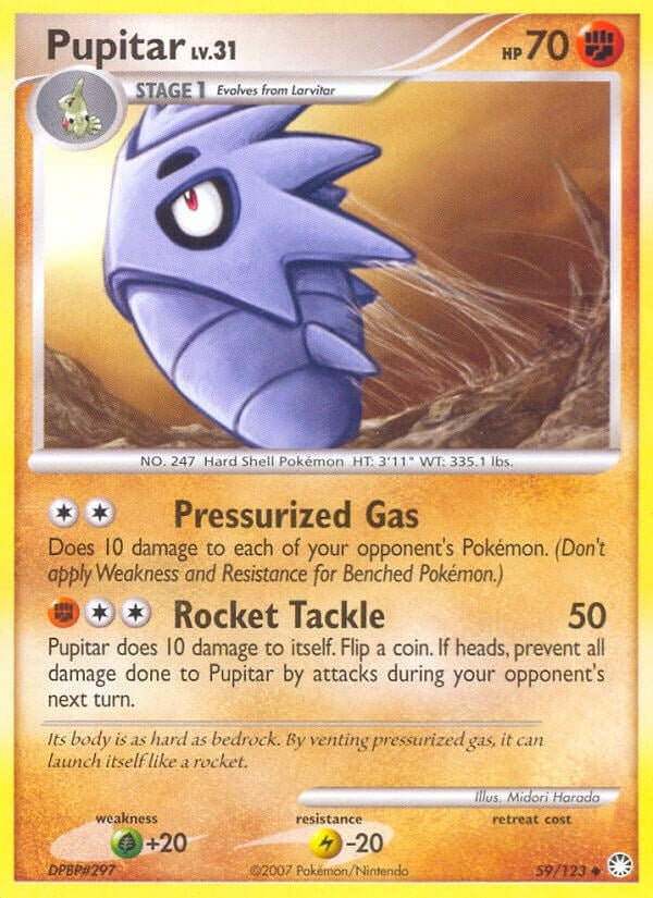 Image for Pupitar (Mysterious Treasures) (59/123) - Pokemon