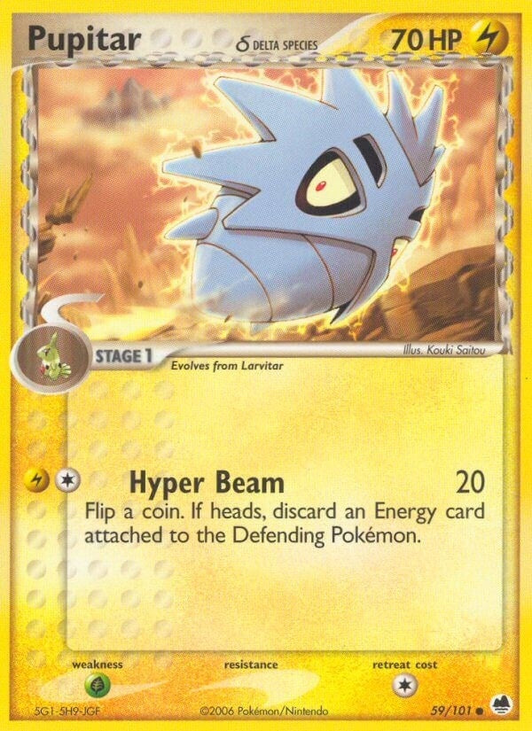 Image for Pupitar (Delta Species) (Dragon Frontiers) (59/101) - Pokemon