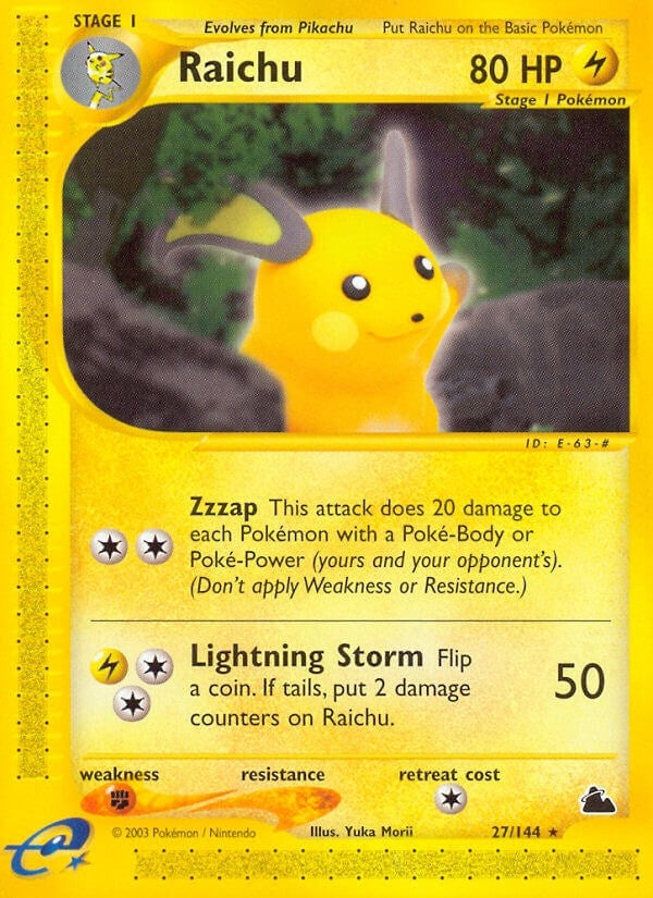 Image for Raichu (27) (Skyridge) (027/144) - Pokemon