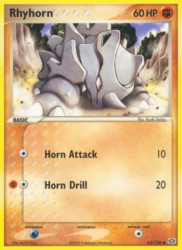 Image for Rhyhorn (Emerald) (62/106) - Pokemon