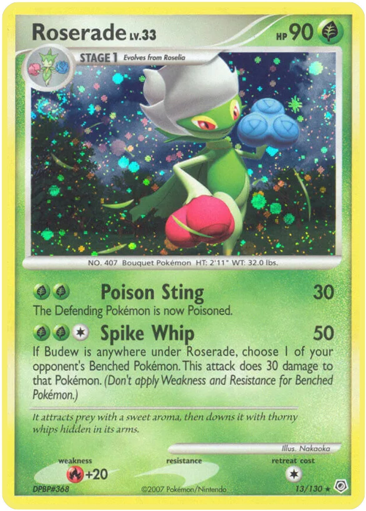 Image for Roserade (Diamond and Pearl) (13/130) - Pokemon