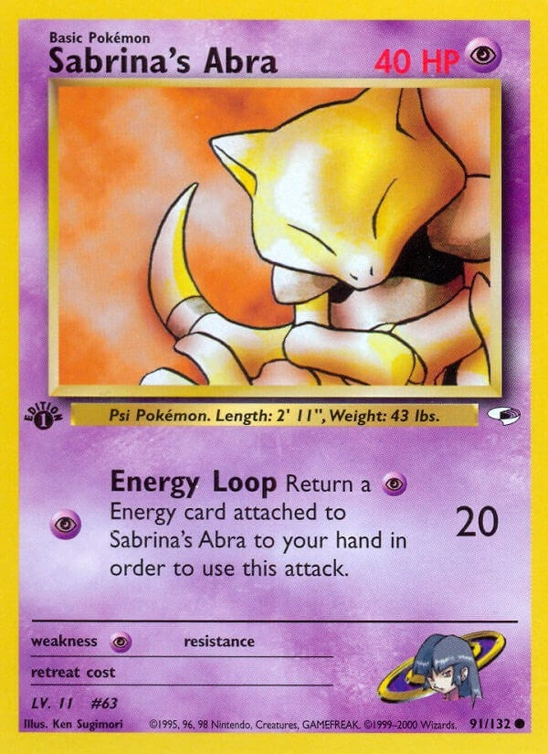 Image for Sabrina's Abra (Gym Heroes) (091/132) - Pokemon