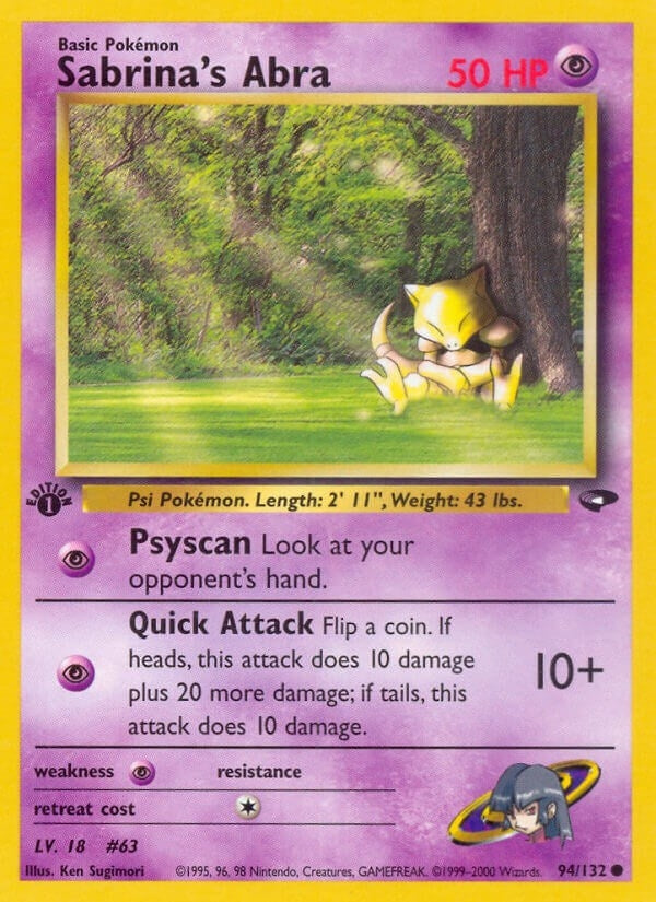 Image for Sabrina's Abra (94) (Gym Challenge) (094/132) - Pokemon