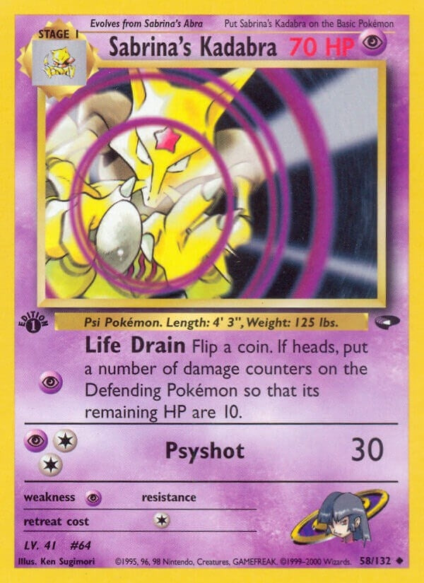 Image for Sabrina's Kadabra (Gym Challenge) (058/132) - Pokemon