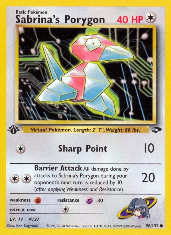Image for Sabrina's Porygon (Gym Challenge) (098/132) - Pokemon