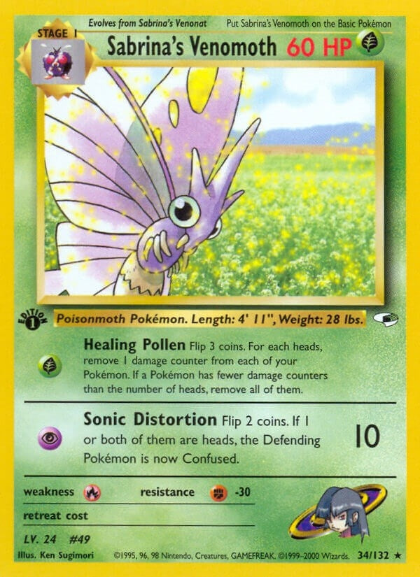 Image for Sabrina's Venomoth (Gym Heroes) (034/132) - Pokemon