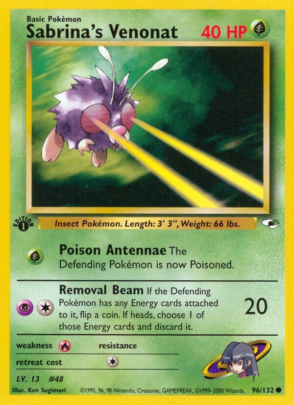 Image for Sabrina's Venonat (Gym Heroes) (096/132) - Pokemon