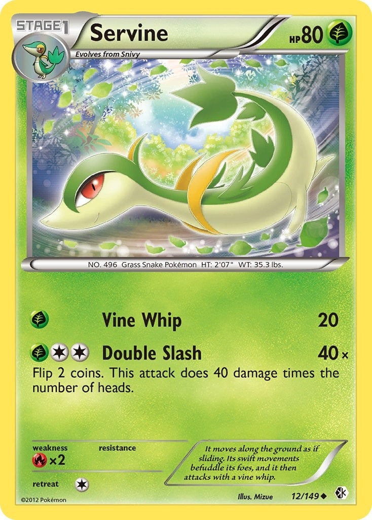 Image for Servine (Boundaries Crossed) (12/149) - Pokemon