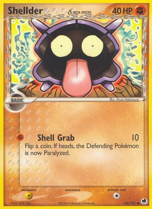 Image for Shellder (Delta Species) (Dragon Frontiers) (63/101) - Pokemon