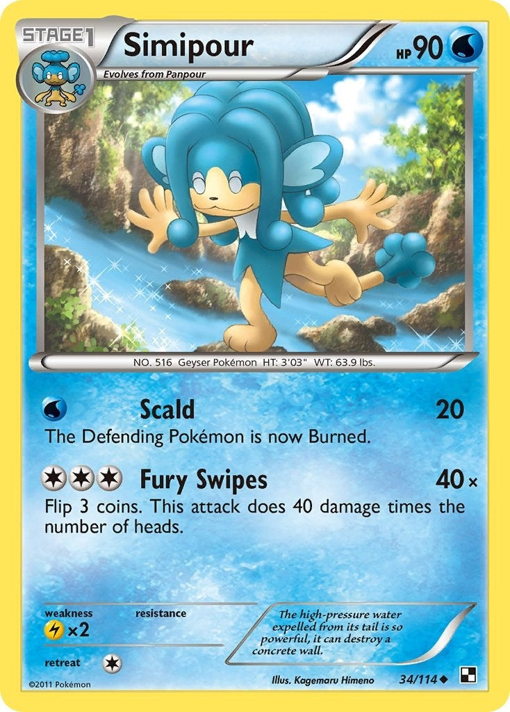 Image for Simipour (Black and White) (34/114) - Pokemon
