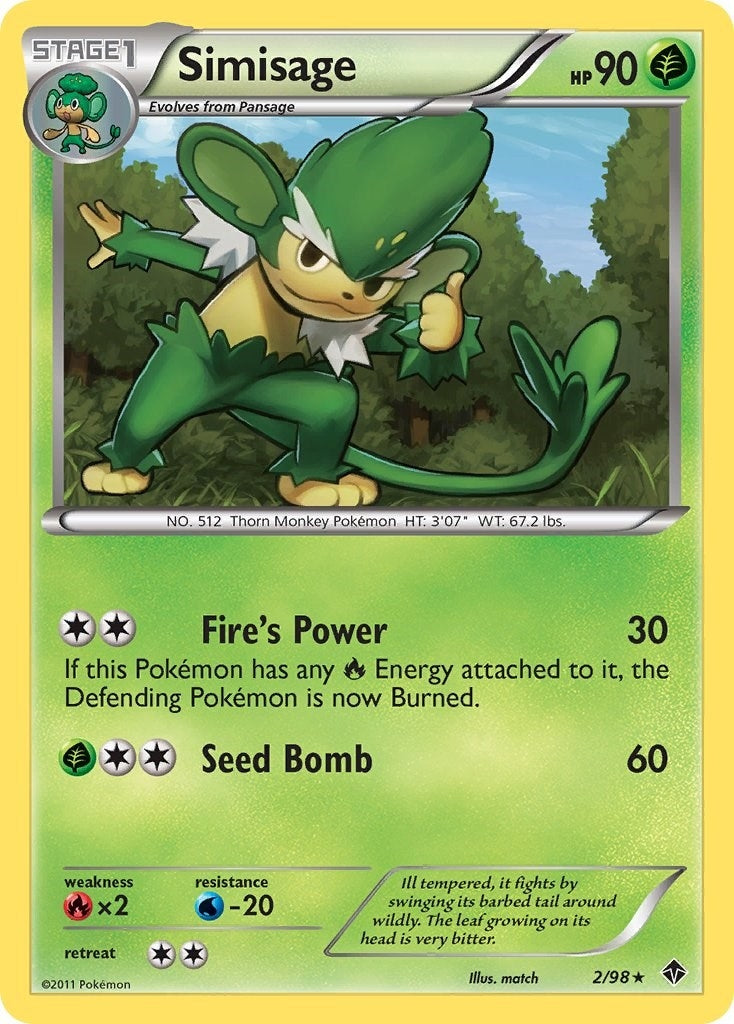 Image for Simisage (Emerging Powers) (2/98) - Pokemon