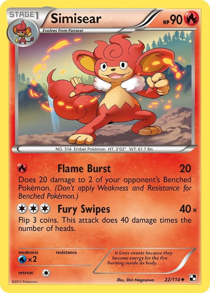 Image for Simisear (Black and White) (22/114) - Pokemon