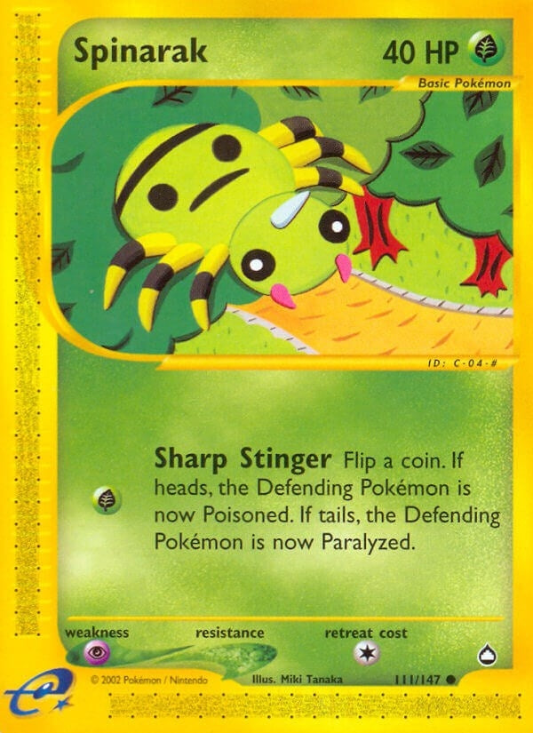 Image for Spinarak (111) (Aquapolis) (111/147) - Pokemon