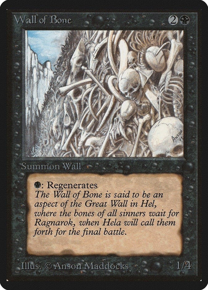 Image for Wall of Bone (Beta Edition) - Magic: The Gathering