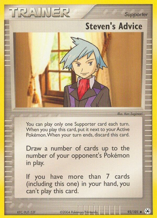 Image for Steven's Advice (Hidden Legends) (92/101) - Pokemon