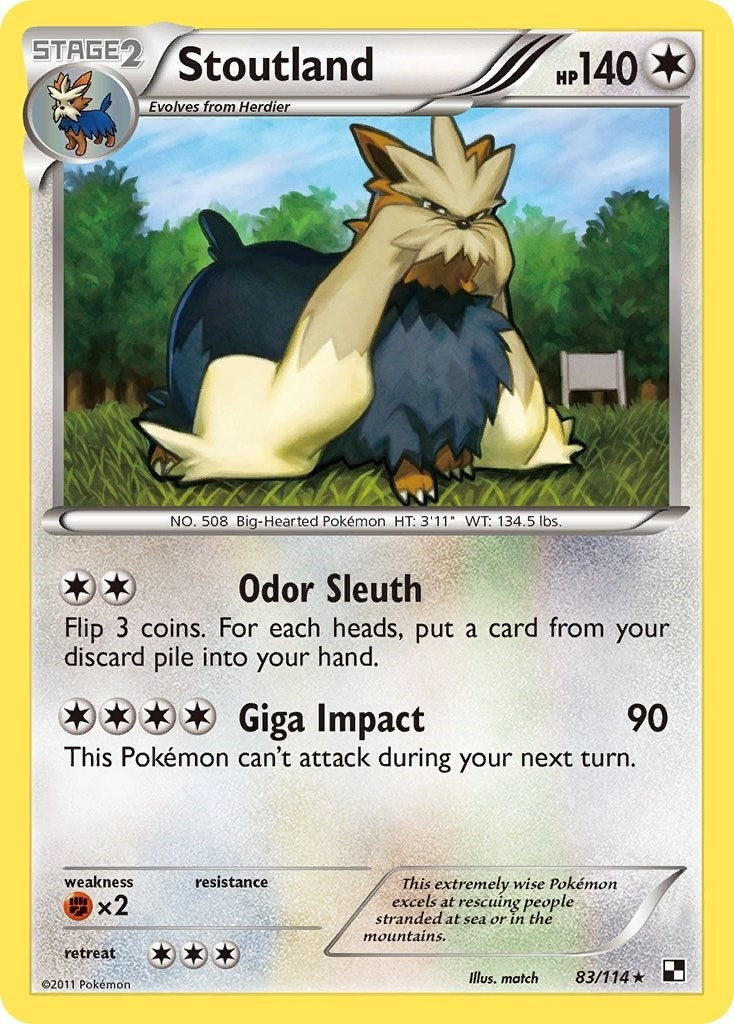 Image for Stoutland (Black and White) (83/114) - Pokemon