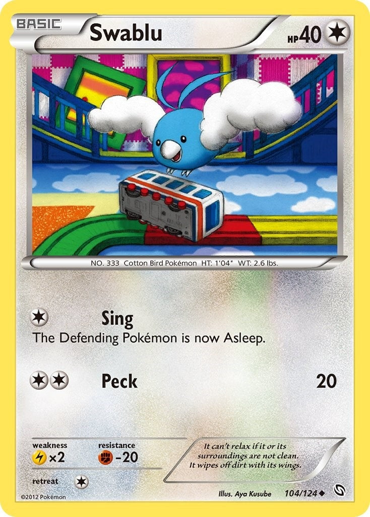 Image for Swablu (104) (Dragons Exalted) (104/124) - Pokemon