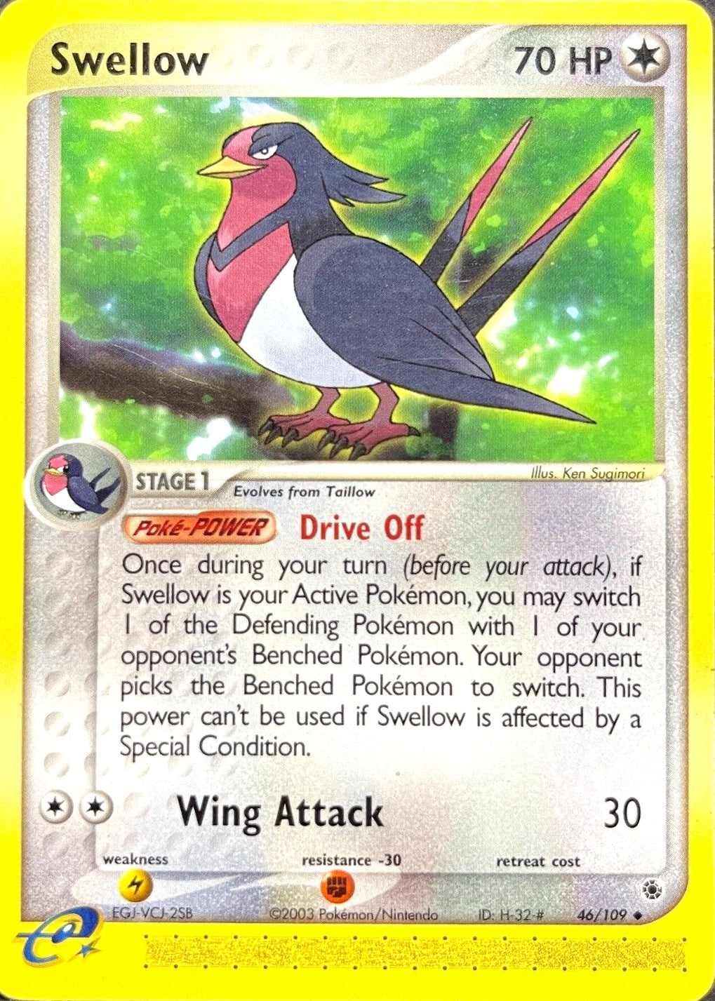 Image for Swellow (Ruby and Sapphire) (46/109) - Pokemon