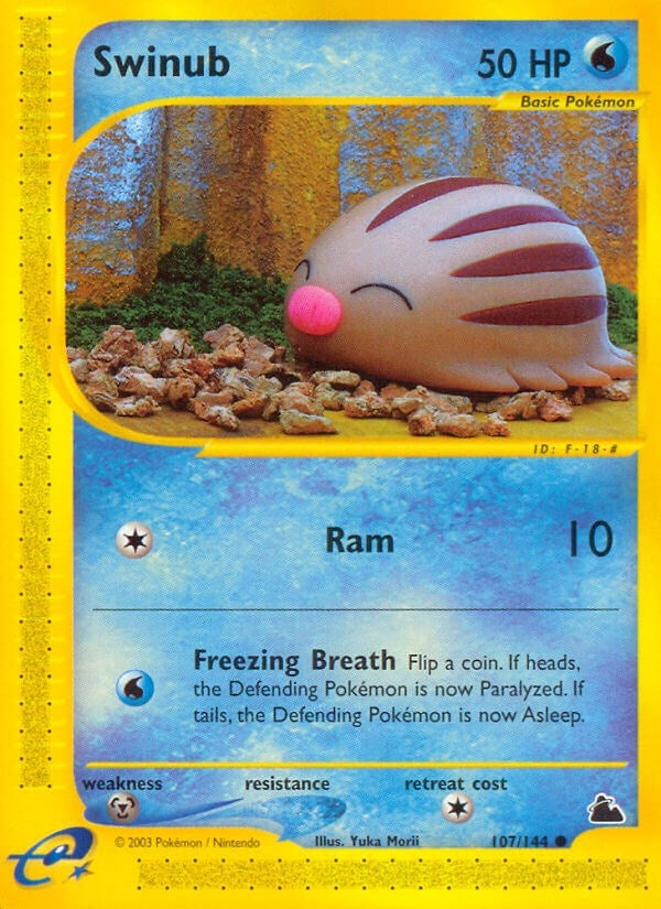 Image for Swinub (107) (Skyridge) (107/144) - Pokemon