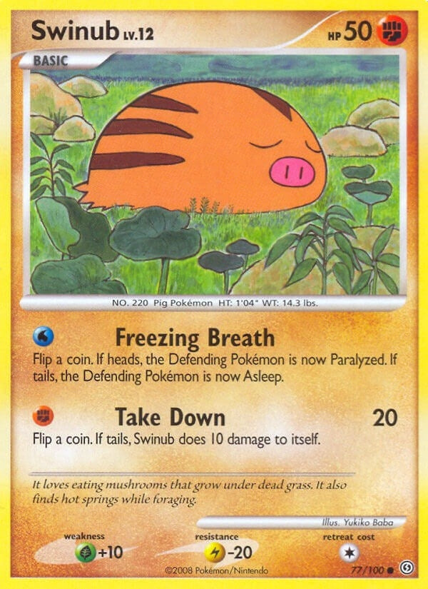Image for Swinub (Stormfront) (77/100) - Pokemon