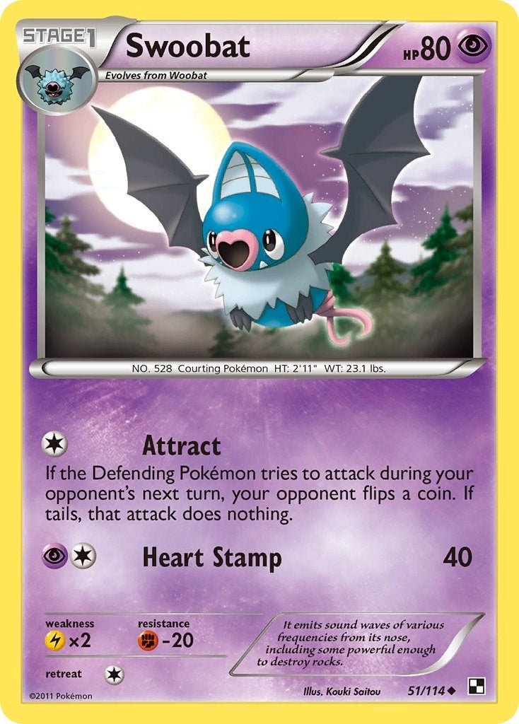 Image for Swoobat (Black and White) (51/114) - Pokemon