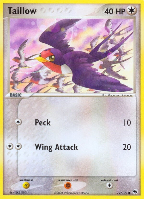 Image for Taillow (Ruby and Sapphire) (72/109) - Pokemon
