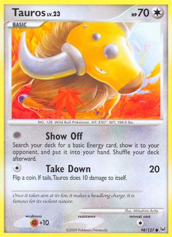 Image for Tauros (Platinum) (98/127) - Pokemon