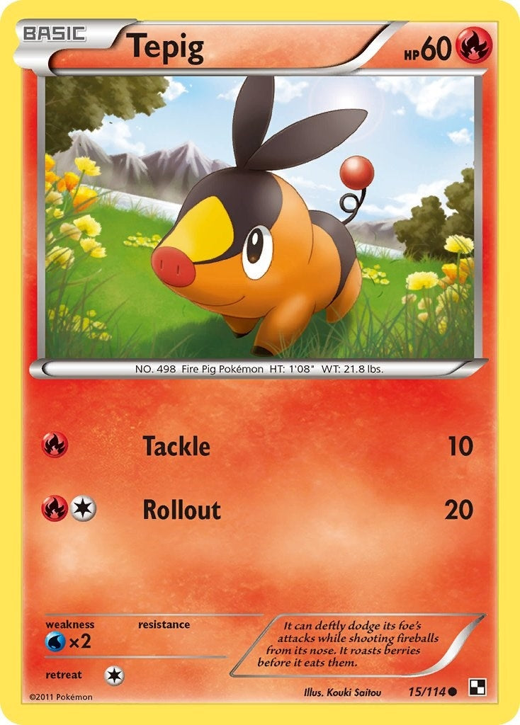 Image for Tepig (15) (Black and White) (15/114) - Pokemon