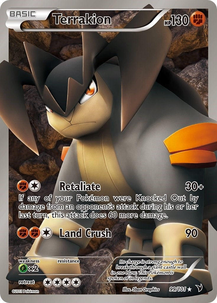Image for Terrakion (99 Full Art) (Noble Victories) (99/101) - Pokemon