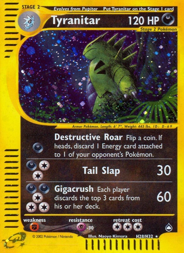 Image for Tyranitar (H28) (Aquapolis) (H28/H32) - Pokemon