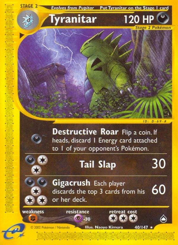 Image for Tyranitar (Aquapolis) (040/147) - Pokemon