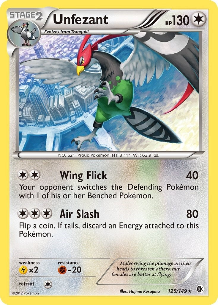 Image for Unfezant (Boundaries Crossed) (125/149) - Pokemon