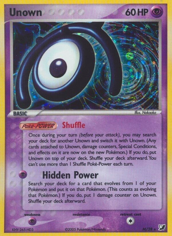 Image for Unown (M) (Unseen Forces) (M/28) - Pokemon