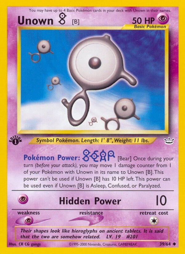 Image for Unown [B] (Neo Revelation) (39/64) - Pokemon
