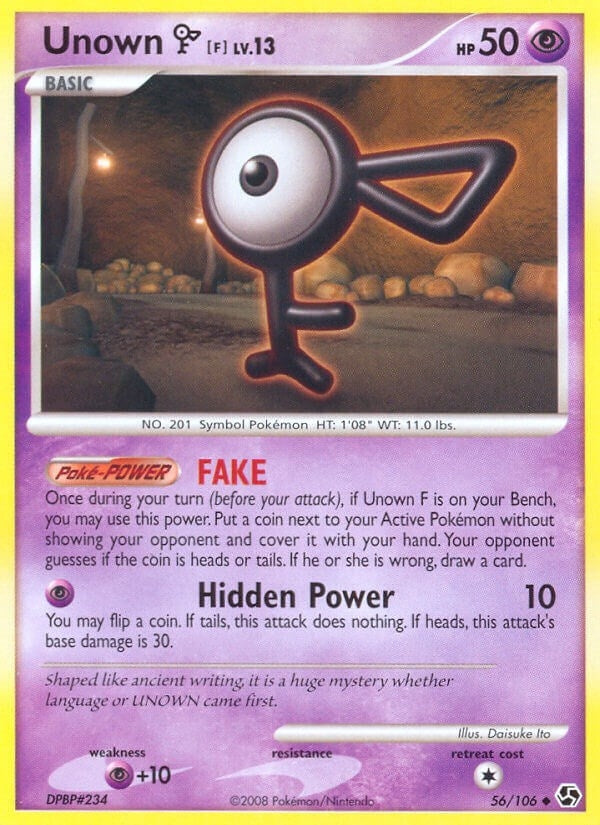Image for Unown [F] (Great Encounters) (56/106) - Pokemon