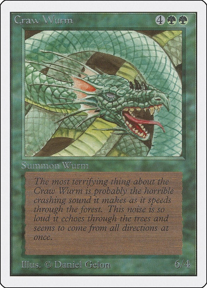 Image for Craw Wurm (Unlimited Edition) - Magic: The Gathering