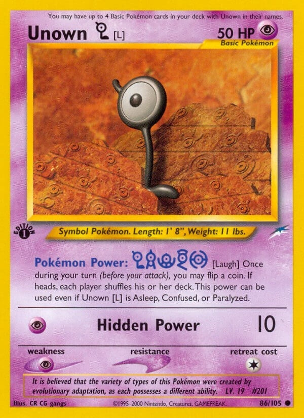 Image for Unown [L] (Neo Destiny) (086/105) - Pokemon