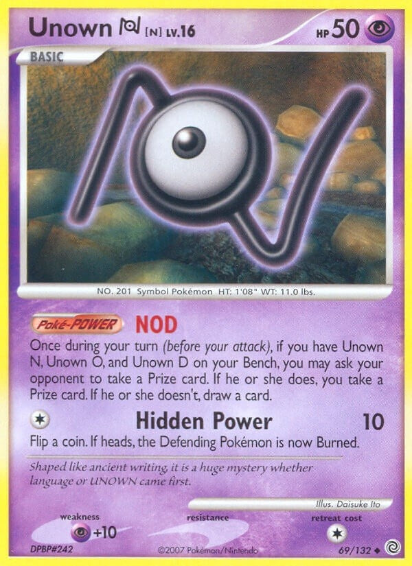 Image for Unown [N] (Secret Wonders) (69/132) - Pokemon