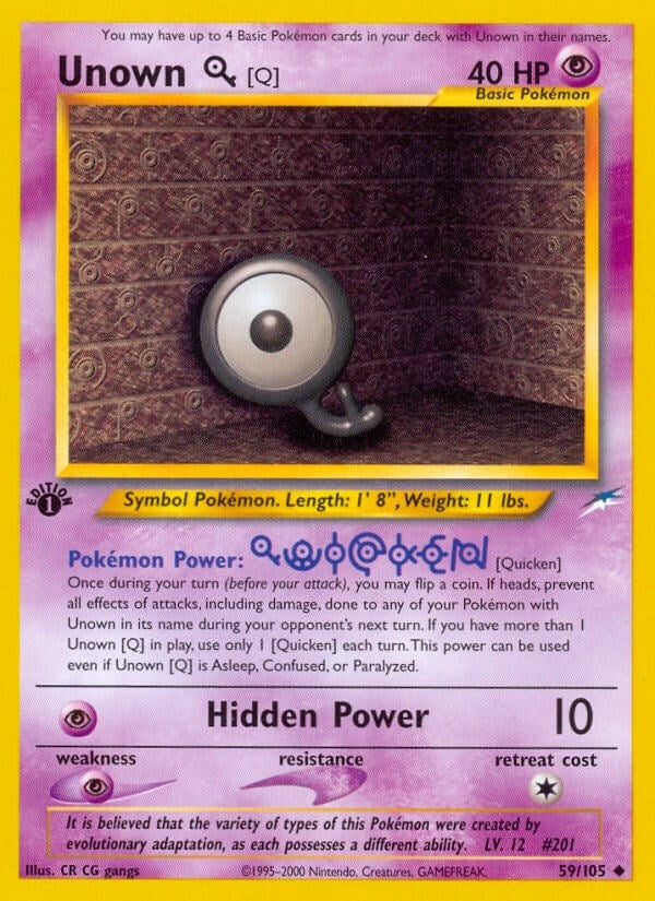 Image for Unown [Q] (Neo Destiny) (059/105) - Pokemon