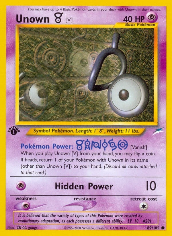 Image for Unown [V] (Neo Destiny) (089/105) - Pokemon