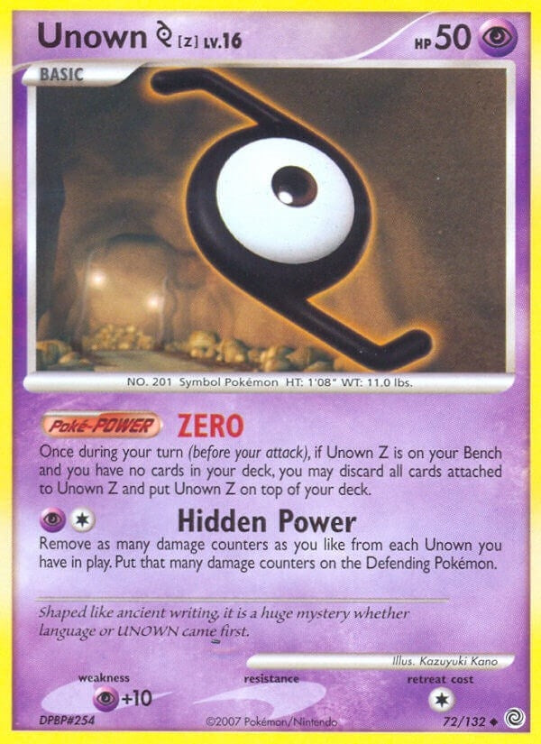 Image for Unown [Z] (Secret Wonders) (72/132) - Pokemon