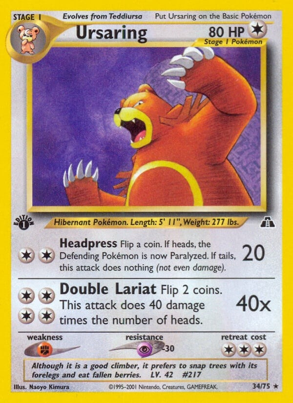 Image for Ursaring (34) (Neo Discovery) (34/75) - Pokemon