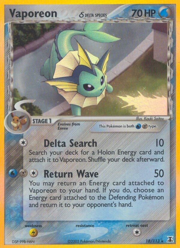 Image for Vaporeon (Delta Species) (Delta Species) (18/113) - Pokemon