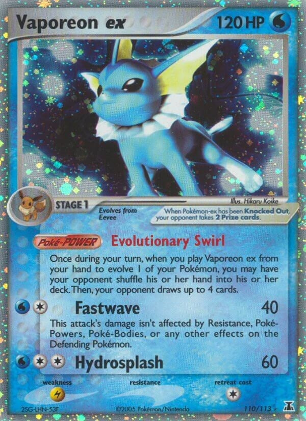 Image for Vaporeon ex (Delta Species) (110/113) - Pokemon