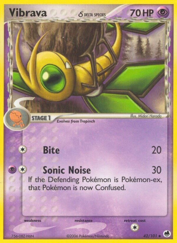 Image for Vibrava - 042/101 (Delta Species) (Dragon Frontiers) (42/101) - Pokemon
