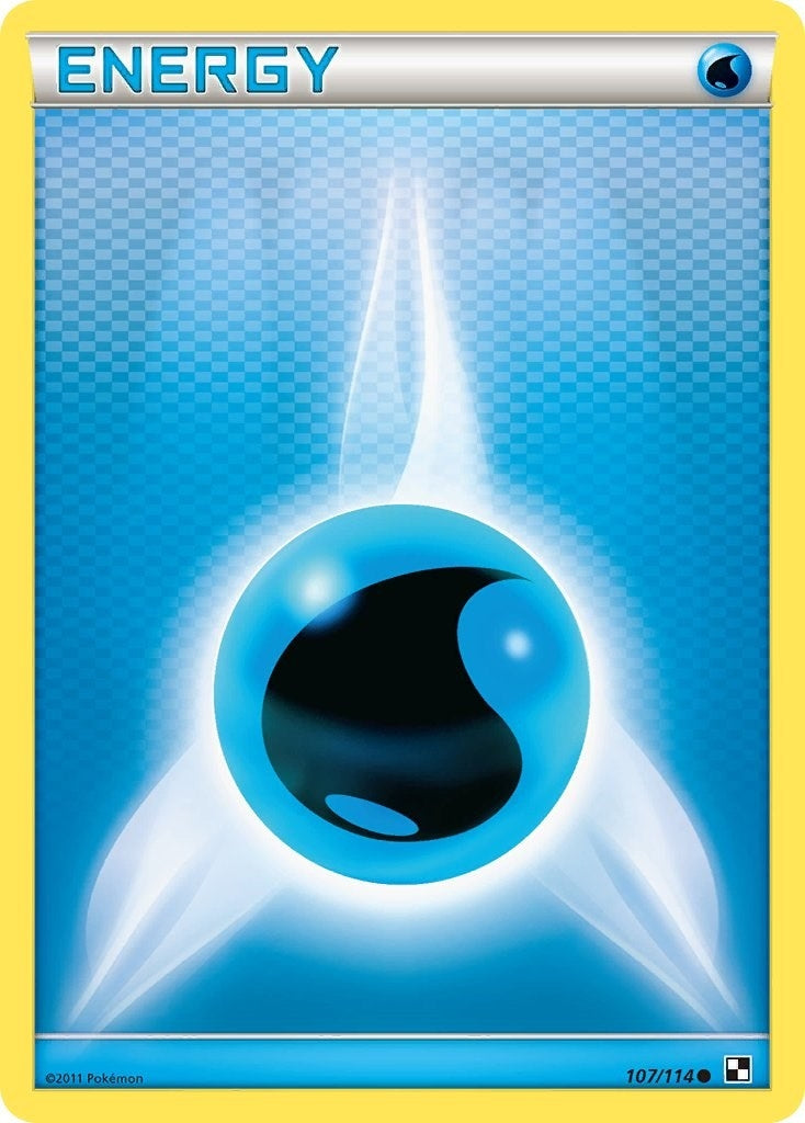 Image for Water Energy (Black and White) (107/114) - Pokemon