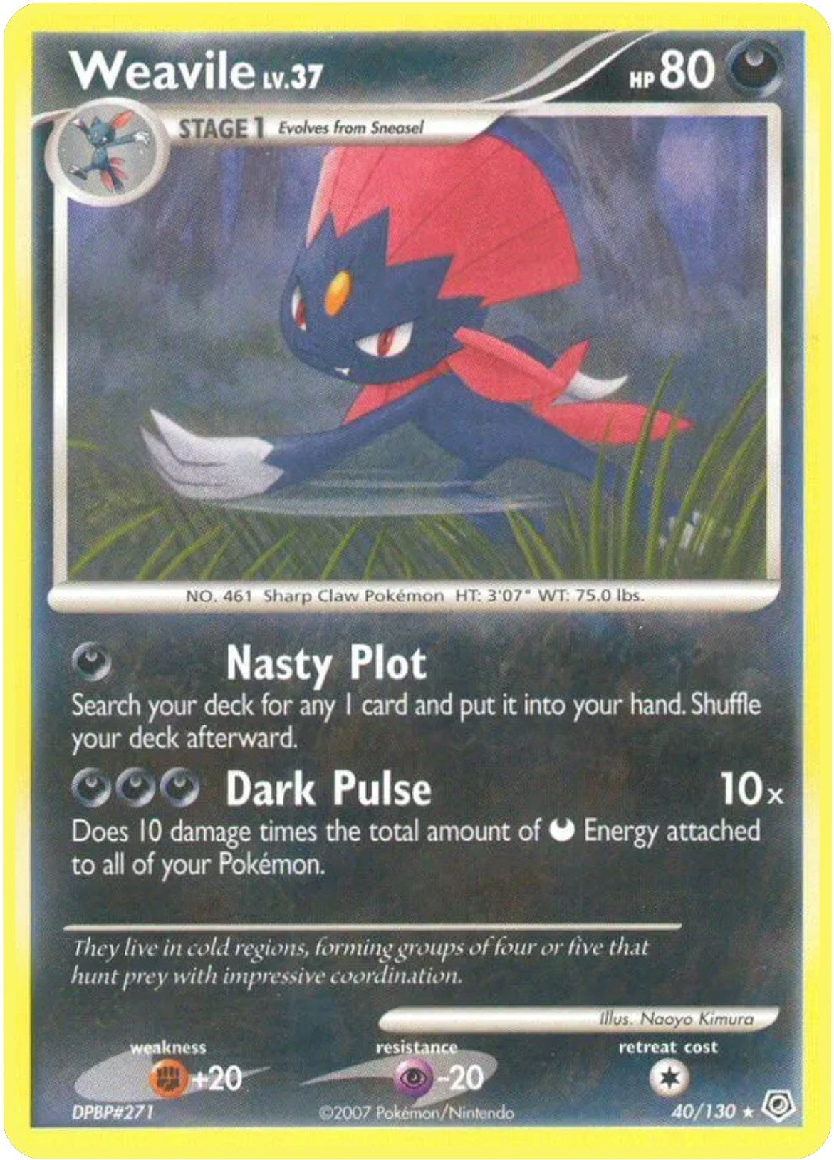 Image for Weavile (Diamond and Pearl) (40/130) - Pokemon