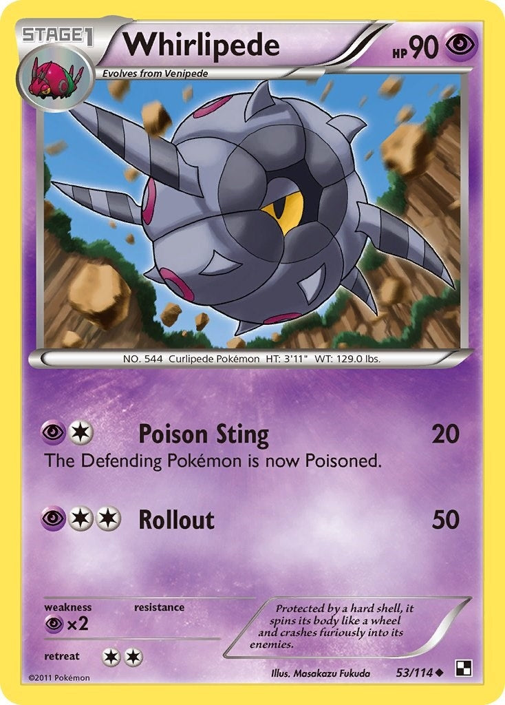 Image for Whirlipede (Black and White) (53/114) - Pokemon