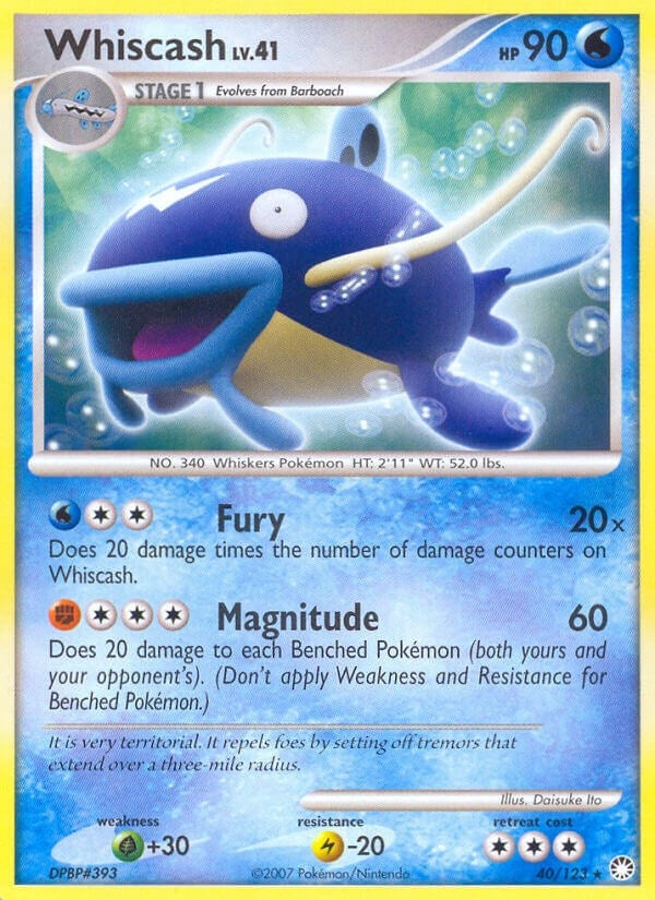 Image for Whiscash (Mysterious Treasures) (40/123) - Pokemon