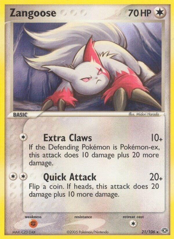 Image for Zangoose (Emerald) (21/106) - Pokemon